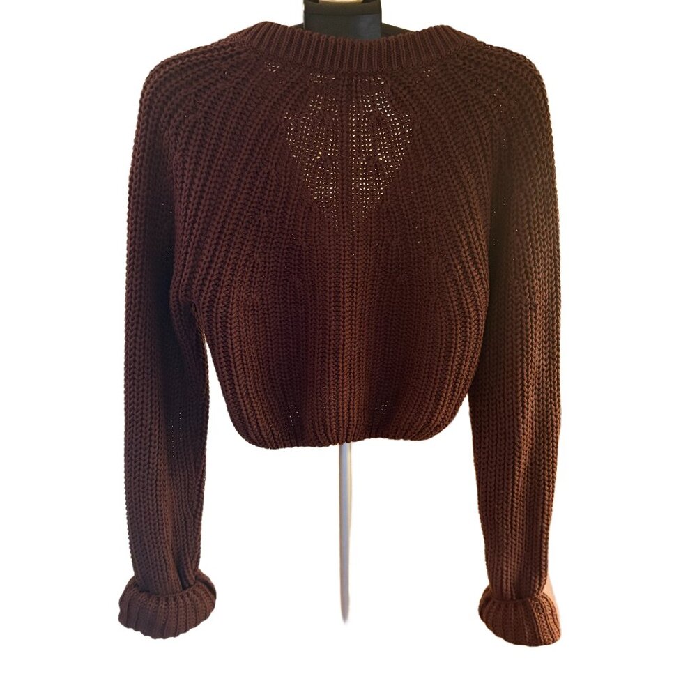 Magnolia Chunky Deep Brown Button Down Cardigan - Picture 6 of 7